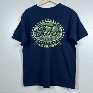 Ford Men's 100% Cotton Feel The Power Graphic Print Tee Shirt Size L; Cars, Race